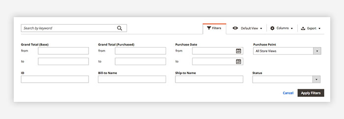 magento grid pages