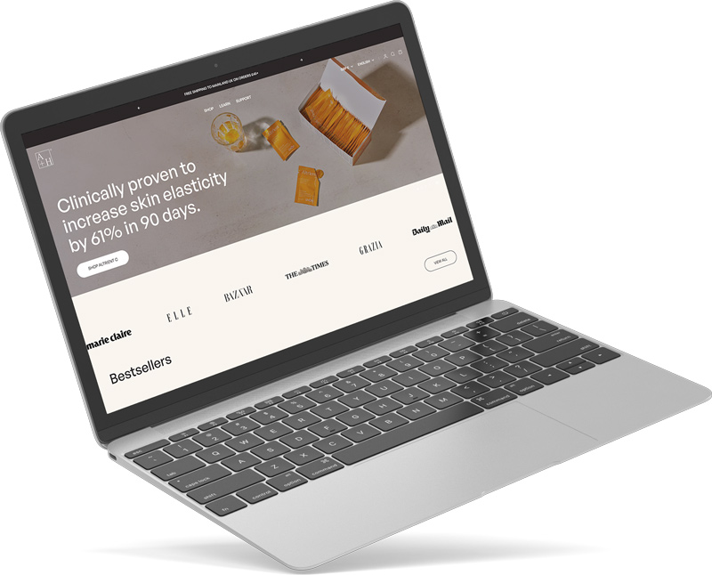 shopify plus website on mobile built by big eye deers