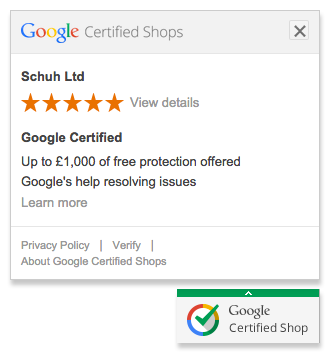 google shops badge certified